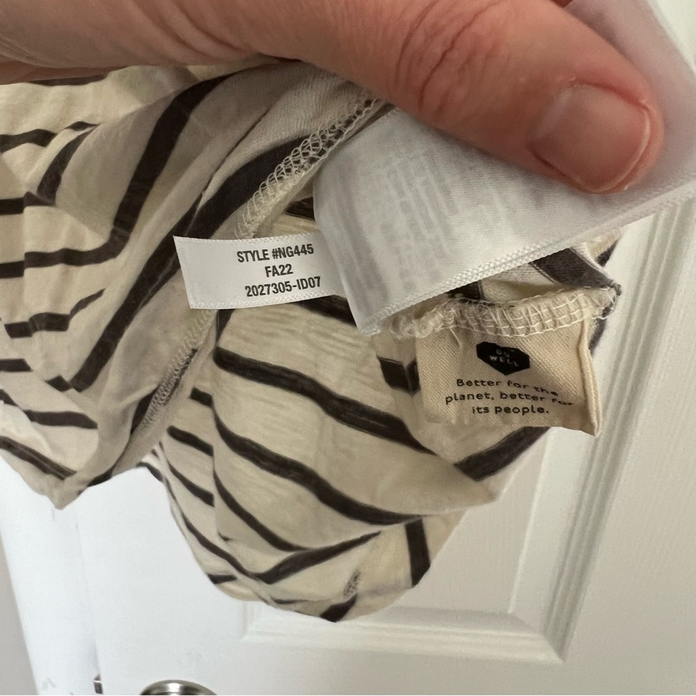 Madewell whisper cotton rib-crewneck tee in Malerva Stripe. L. - Picture 12 of 12